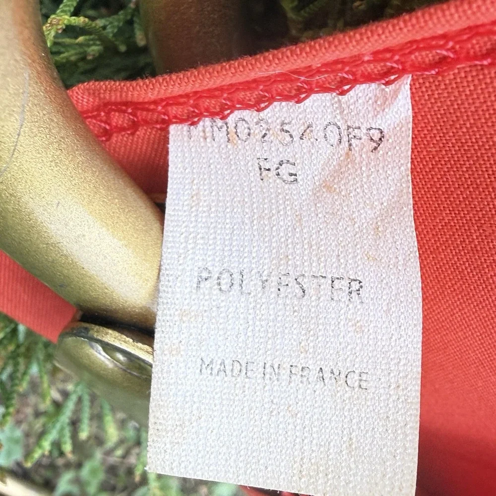 Vintage Lafuma French Folding Camp Chair Sunset Orange Southwestern Patch